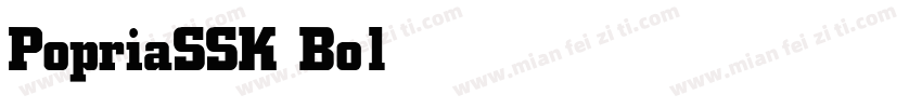 PopriaSSK Bold字体转换